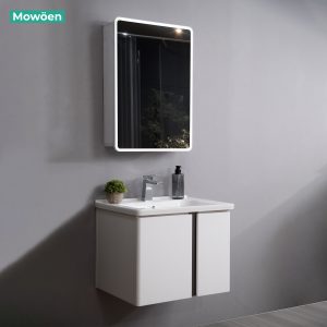 Ảnh công trình thực tế Tủ Lavabo Nhựa PVC MOWOEN MW2703-60 600mm Kèm Gương LED