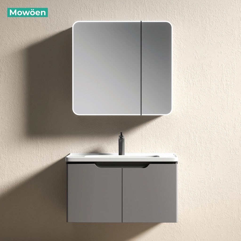 Bộ Tủ Lavabo Nhựa PVC MOWOEN MW2706-80 Treo Tường 800mm