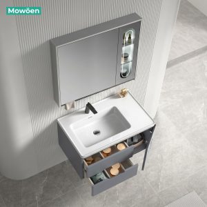 Ảnh công trình thực tế Bộ Tủ Lavabo Nhựa PVC MOWOEN MW2715-80 Chậu Chống Tràn 800mm