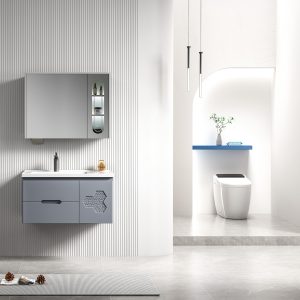 Ảnh công trình thực tế Bộ Tủ Lavabo Nhựa PVC MOWOEN MW2715-80 Chậu Chống Tràn 800mm