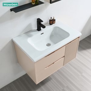 Ảnh công trình thực tế Tủ Lavabo Nhựa PVC Mowoen MW2821-80 Bộ 3 Mảnh Có Cột Tủ LED