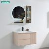 Tủ Lavabo Nhựa PVC Mowoen MW2821-80 Bộ 3 Mảnh Có Cột Tủ LED - ảnh 2