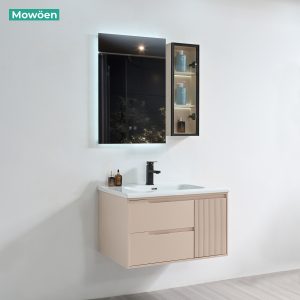 Ảnh công trình thực tế Bộ Tủ Lavabo Nhựa PVC MOWOEN MW2822-80 Treo Tường 800mm Có Tủ Cột