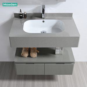 Ảnh công trình thực tế Tủ Lavabo Nhựa PVC MOWOEN MW2826-80 800mm Kèm Gương LED