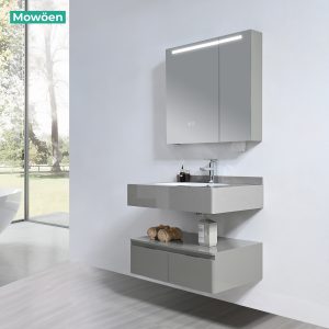 Ảnh công trình thực tế Tủ Lavabo Nhựa PVC MOWOEN MW2826-80 800mm Kèm Gương LED