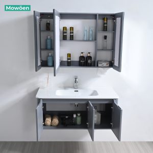 Ảnh công trình thực tế Bộ Tủ Lavabo Nhựa PVC MOWOEN MW2828-100 Treo Tường 1000mm