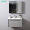 Tủ Lavabo Nhựa PVC Mowoen MW2701-80 800mm Chậu Sứ Gương LED