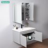 Tủ Lavabo Nhựa PVC Mowoen MW2701-80 800mm Chậu Sứ Gương LED - ảnh 2