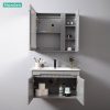 Tủ Lavabo Nhựa PVC Mowoen MW2701-80 800mm Chậu Sứ Gương LED - ảnh 3