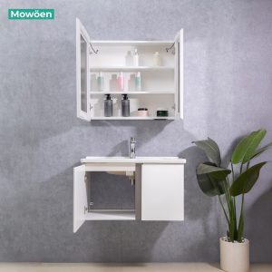Ảnh công trình thực tế Tủ Lavabo Nhựa PVC MOWOEN MW2703-80 Khổ 800mm Kèm Tủ Gương LED