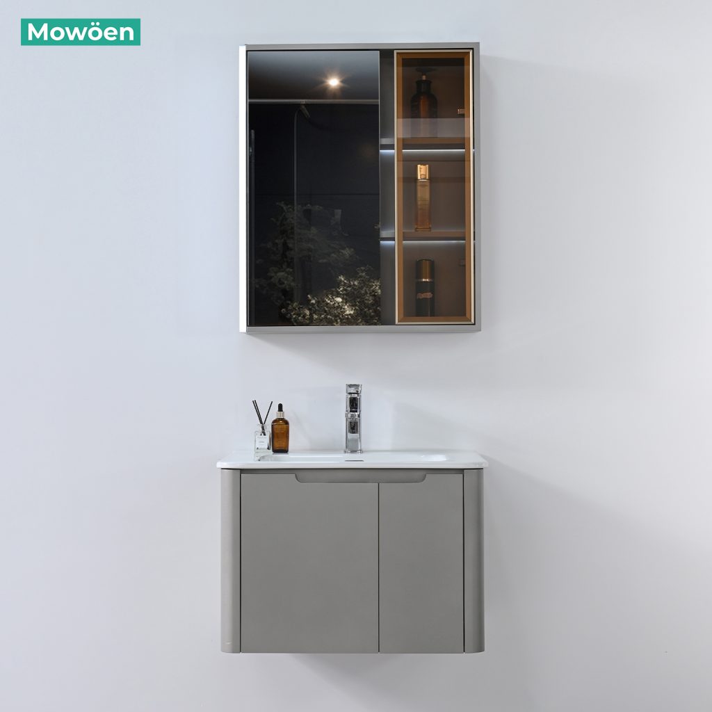 Bộ Tủ Lavabo Nhựa PVC MOWOEN MW2710-60 Treo Tường 600mm