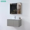 Tủ Lavabo Nhựa PVC Mowoen MW2710-80 800mm Tủ Gương LED - ảnh 2