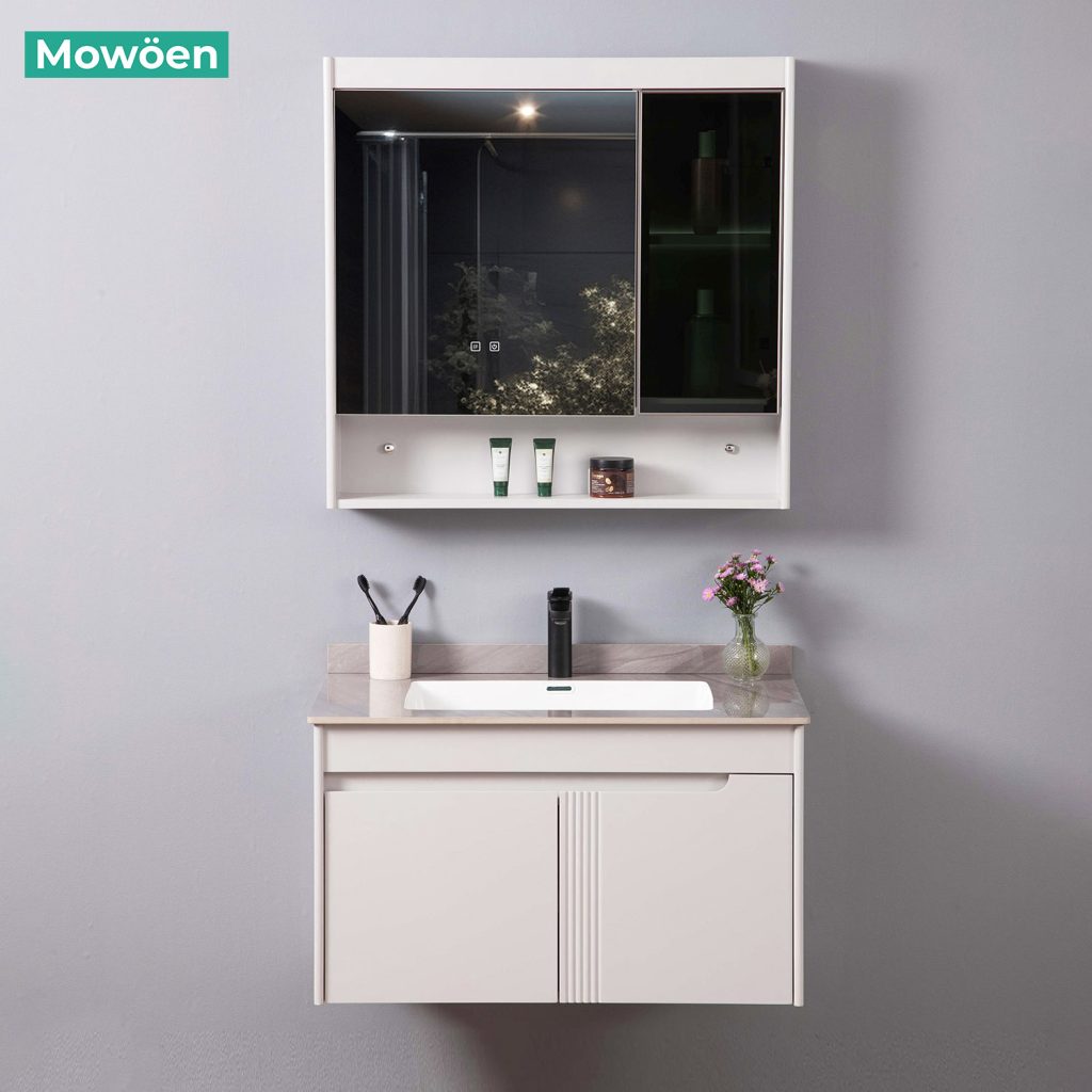 Bộ Tủ Lavabo Nhựa PVC MOWOEN MW2805-80 Treo Tường 800mm
