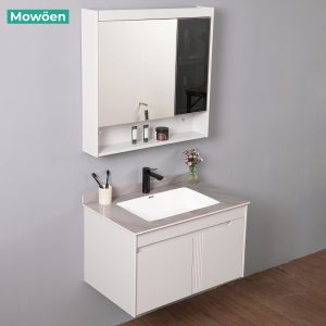 Ảnh công trình thực tế Bộ Tủ Lavabo Nhựa PVC MOWOEN MW2805-80 Treo Tường 800mm