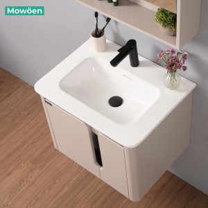 Ảnh công trình thực tế Tủ Lavabo Nhựa PVC MOWOEN MW2807-60 Khổ 600mm Kèm Tủ Gương LED