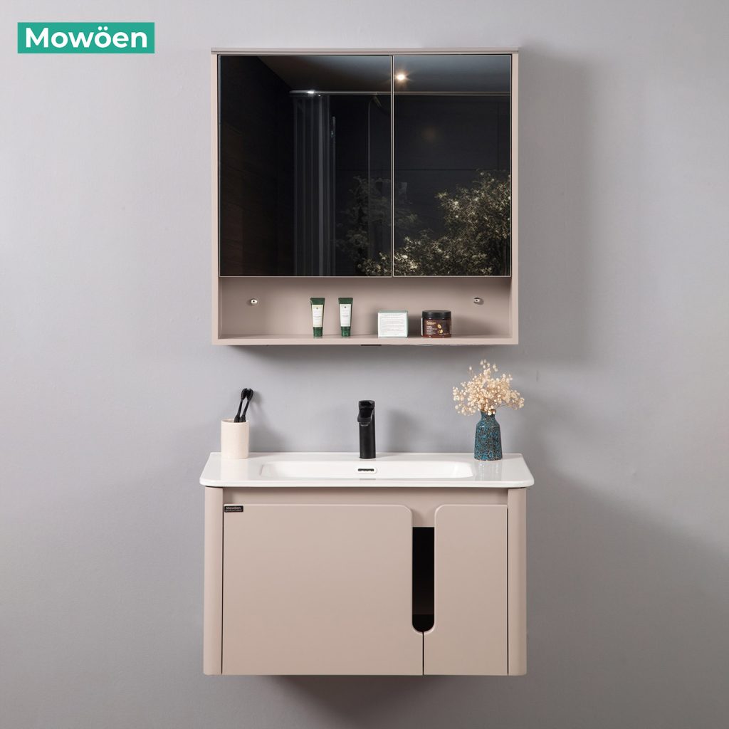 Bộ Tủ Lavabo Nhựa PVC MOWOEN MW2807-80 Treo Tường 800mm