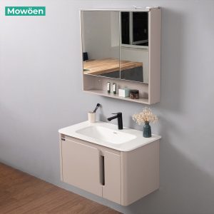 Ảnh công trình thực tế Bộ Tủ Lavabo Nhựa PVC MOWOEN MW2807-80 Treo Tường 800mm
