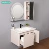 Tủ Lavabo Nhựa PVC Mowoen MW2811-80 Gương Tròn 600mm - ảnh 3