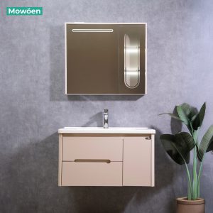 Ảnh công trình thực tế Tủ Lavabo Nhựa PVC MOWOEN MW2711-80 810mm Kèm Gương LED