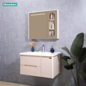 Ảnh công trình thực tế Tủ Lavabo Nhựa PVC MOWOEN MW2711-80 810mm Kèm Gương LED