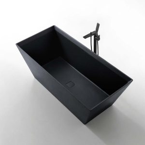Ảnh công trình thực tế Bồn Tắm Ngâm Mowoen MW001 Matt Gray Đặt Sàn 1700mm