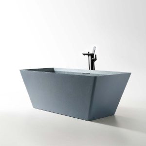 Ảnh công trình thực tế Bồn Tắm Ngâm Mowoen MW001 Matt Gray Đặt Sàn 1700mm