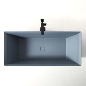 Ảnh công trình thực tế Bồn Tắm Ngâm Mowoen MW001 Matt Gray Đặt Sàn 1700mm