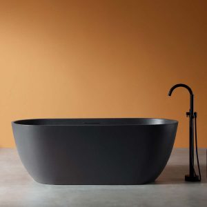 Ảnh công trình thực tế Bồn Tắm Ngâm MOWOEN MW002 Matt Gray Đặt Sàn 1700mm