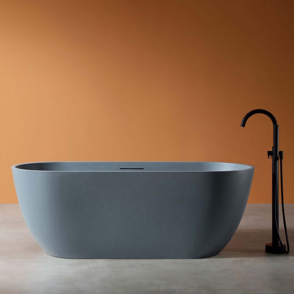 Bồn Tắm Ngâm MOWOEN MW002 Matt Gray Đặt Sàn 1700mm