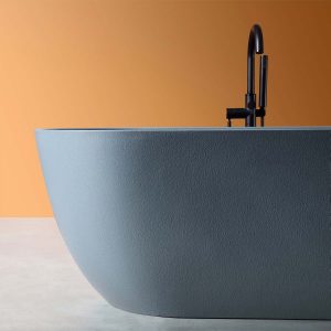 Ảnh công trình thực tế Bồn Tắm Ngâm MOWOEN MW002 Matt Gray Đặt Sàn 1700mm