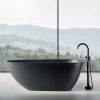 Bồn Tắm Ngâm MOWOEN MW003 Matt Gray 1700mm Đặt Sàn - ảnh 5