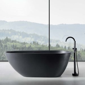 Ảnh công trình thực tế Bồn Tắm Ngâm MOWOEN MW003 Matt Gray 1700mm Đặt Sàn