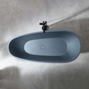 Ảnh công trình thực tế Bồn Tắm Ngâm MOWOEN MW003 Matt Gray 1700mm Đặt Sàn