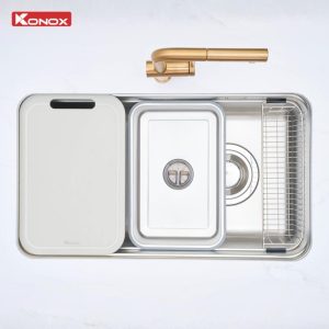 Ảnh công trình thực tế Chậu Rửa Chén KONOX Tari Smart 8047PP 1 Hố Bề Mặt Hạt Smart