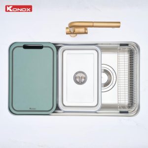 Ảnh công trình thực tế Chậu Rửa Chén KONOX Tari Smart 8047PP 1 Hố Bề Mặt Hạt Smart