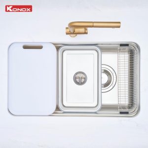 Ảnh công trình thực tế Chậu Rửa Chén KONOX Tari Smart 8047PP 1 Hố Bề Mặt Hạt Smart