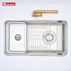 Ảnh công trình thực tế Chậu Rửa Chén KONOX Tari Smart 8047PP 1 Hố Bề Mặt Hạt Smart