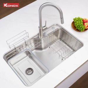 Ảnh công trình thực tế Chậu Rửa Bát KONOX Tari Smart 8050 Inox 304 1 Hố Chống Xước