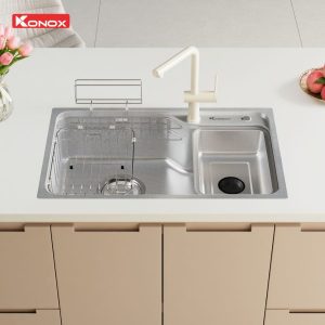 Ảnh công trình thực tế Chậu Rửa Bát KONOX Tari Smart 8050 Inox 304 1 Hố Chống Xước