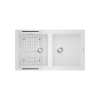 Chậu Rửa Bát Đá Granite KONOX Phoenix Smart 860 White Silver