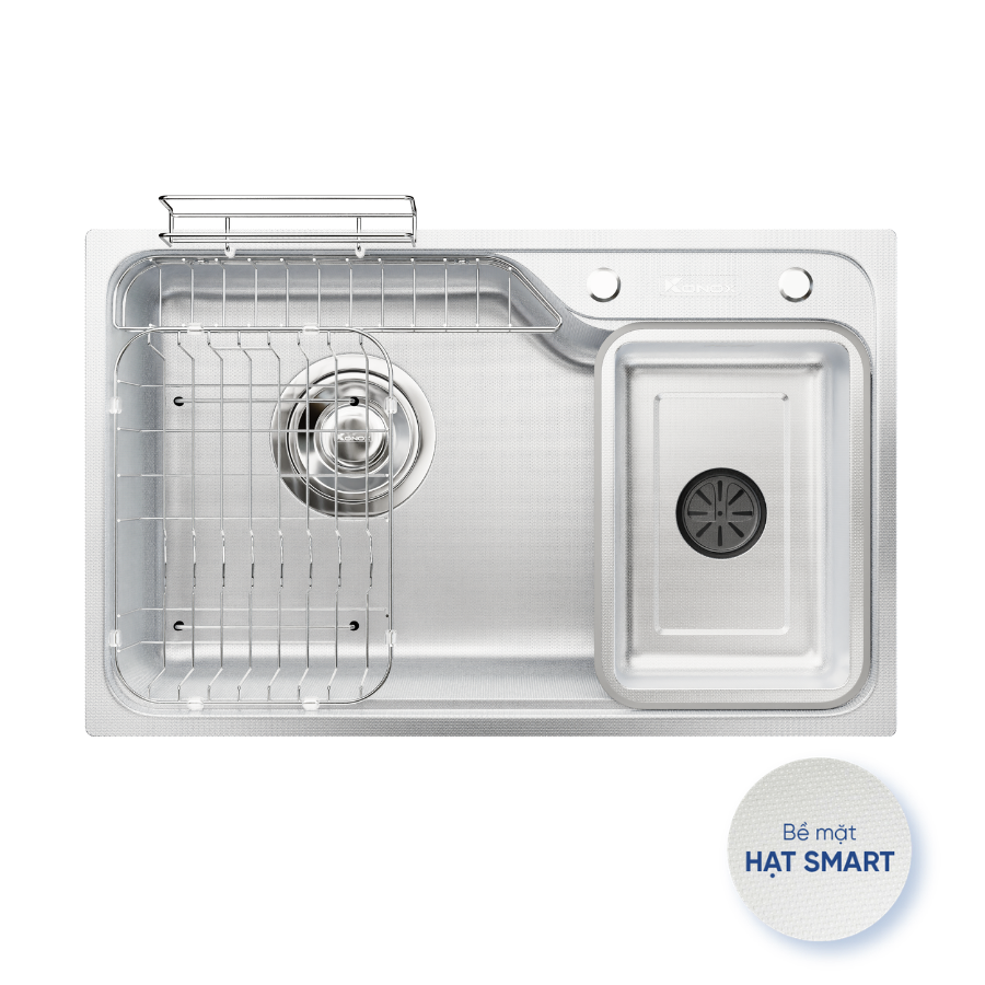 Chậu Rửa Bát KONOX Tari Smart 8050 Inox 304 1 Hố Chống Xước