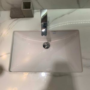 Ảnh công trình thực tế Chậu Rửa Mặt Lavabo Âm Bàn TOTO LW1536V#XW