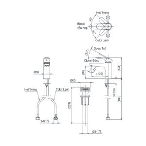 Ảnh công trình thực tế Vòi lavabo TOTO TLS103A0V nóng lạnh New Standard