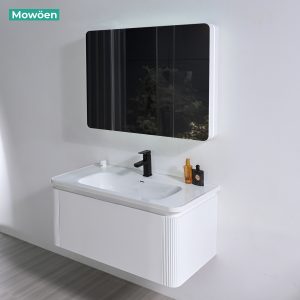 Ảnh công trình thực tế Tủ Lavabo Nhựa PVC Mowoen MW2823-100 1000mm Chậu 4 Viền Chống Tràn