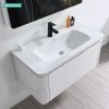 Tủ Lavabo Nhựa PVC Mowoen MW2823-100 1000mm Chậu 4 Viền Chống Tràn - ảnh 4