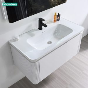 Ảnh công trình thực tế Tủ Lavabo Nhựa PVC Mowoen MW2823-100 1000mm Chậu 4 Viền Chống Tràn