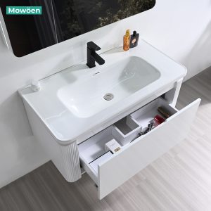 Ảnh công trình thực tế Tủ Lavabo Nhựa PVC Mowoen MW2823-100 1000mm Chậu 4 Viền Chống Tràn