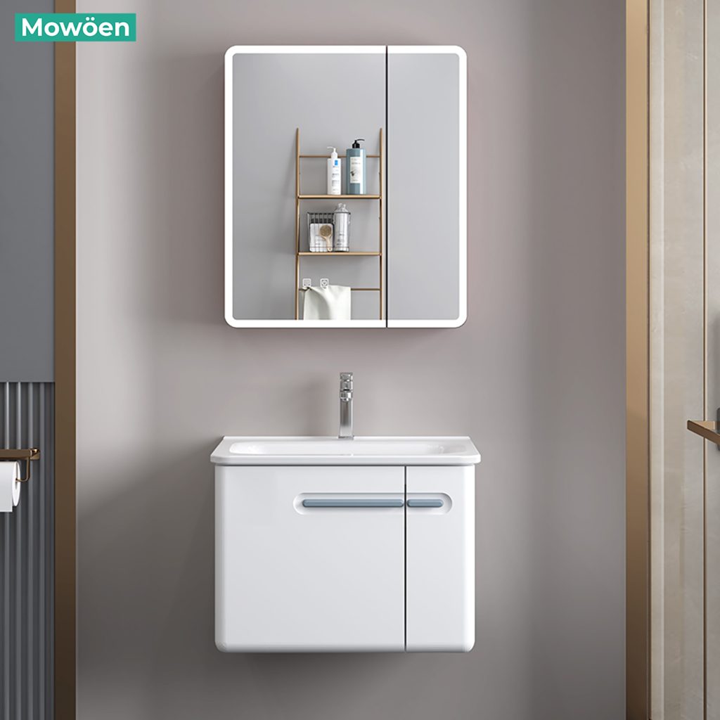 Tủ Lavabo Treo Tường MOWOEN MW6628-60 Rộng 600mm Tủ Gương LED