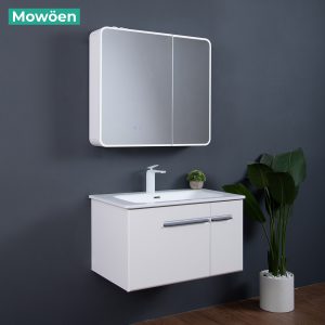 Ảnh công trình thực tế Tủ Lavabo Mowoen MW6628-80 Khổ 800mm Men Aqua Nano