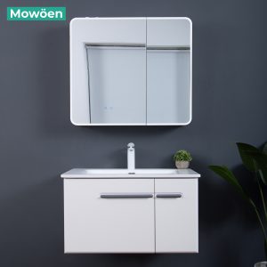 Ảnh công trình thực tế Tủ Lavabo Mowoen MW6628-80 Khổ 800mm Men Aqua Nano